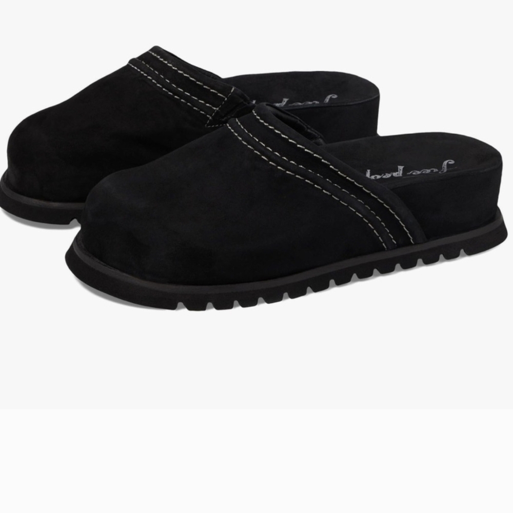 Free People Black Mules